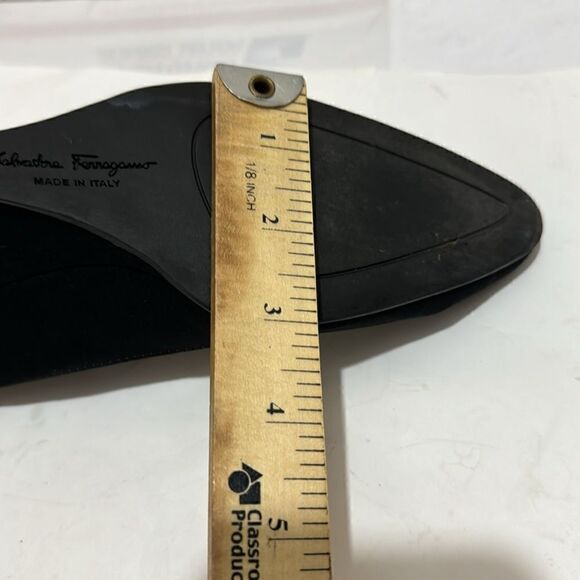 Salvatore Ferragamo Black Wedge Heels 8A - Picture 15 of 15